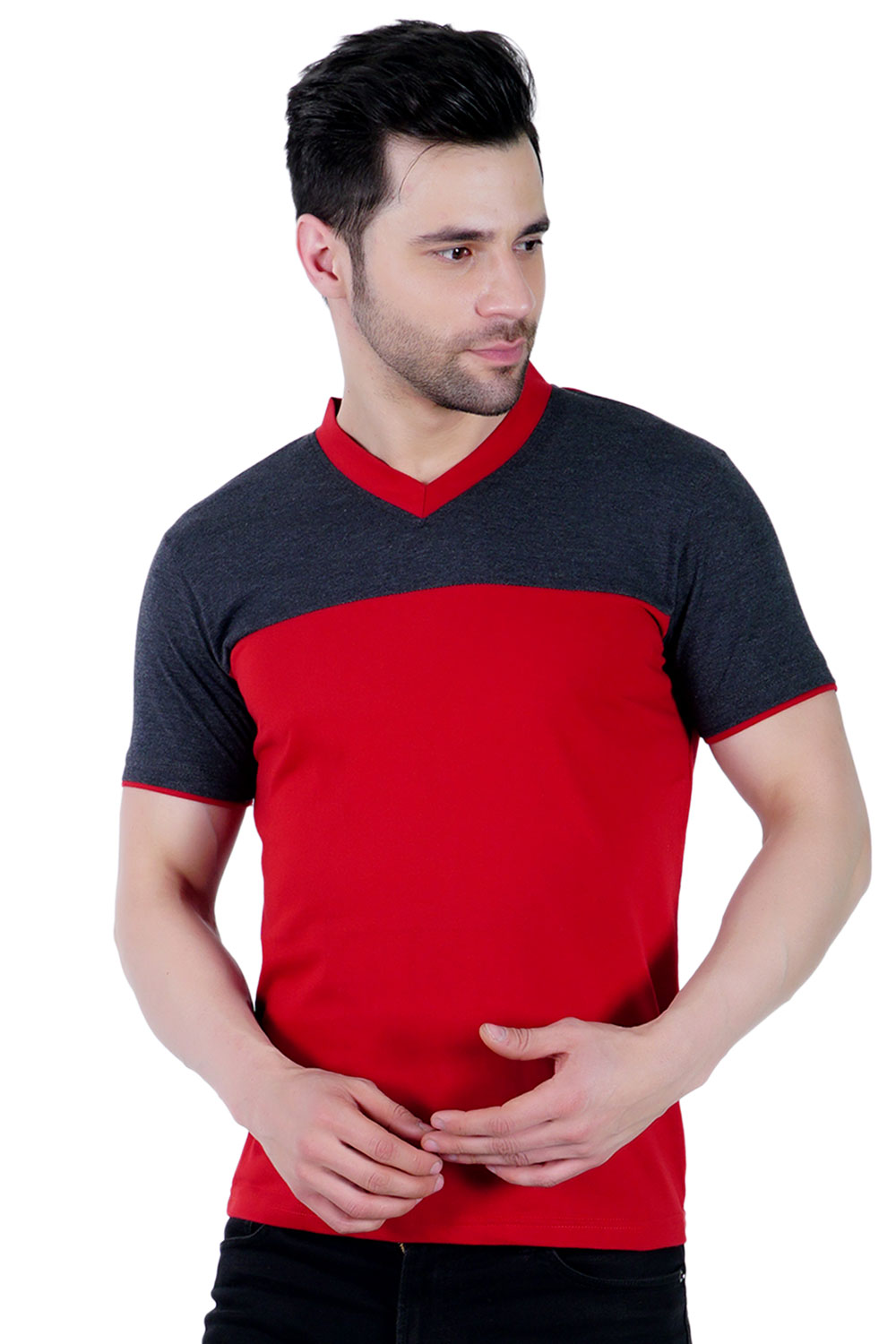 V Neck half sleeve T shirt