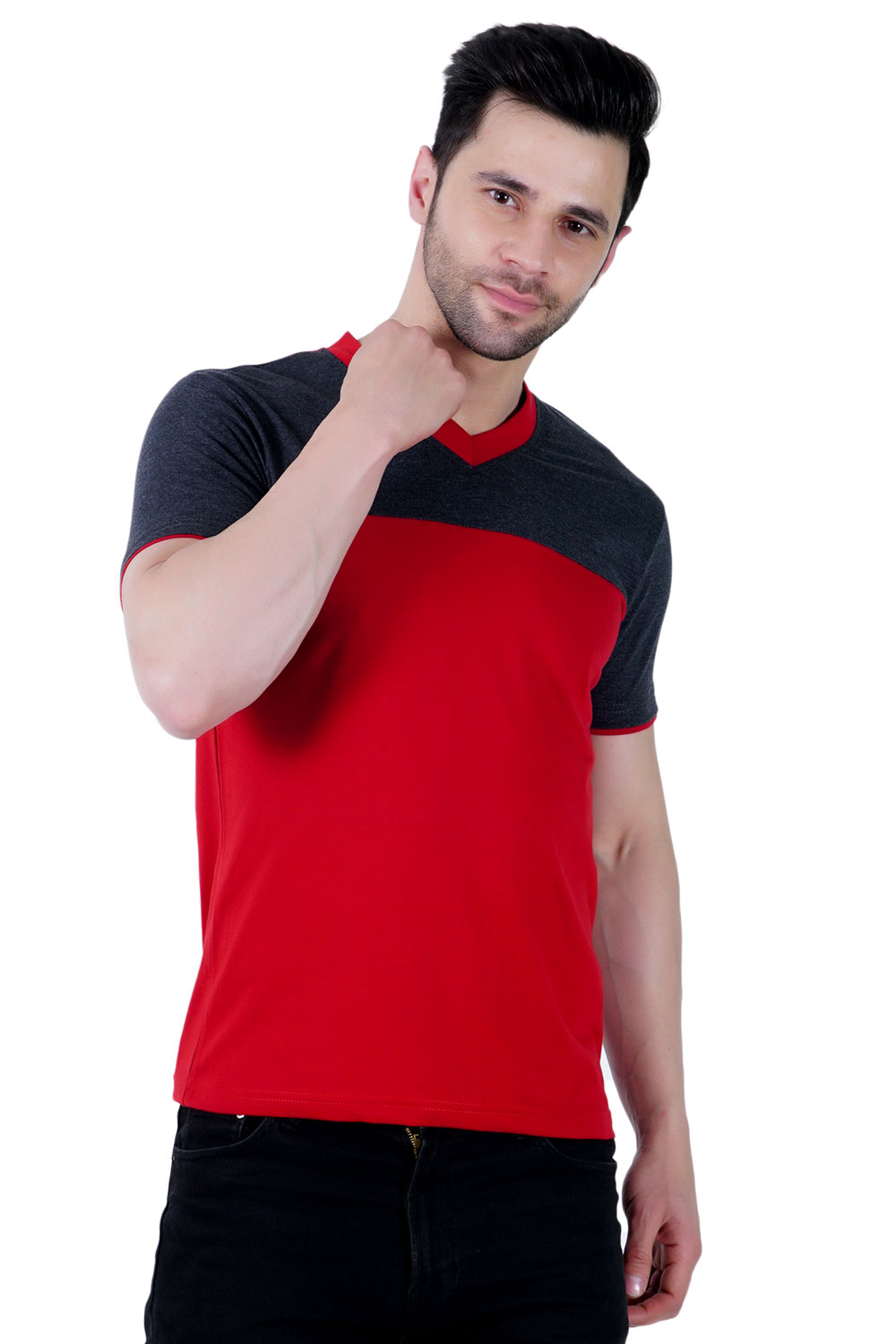 V Neck half sleeve T shirt - Image 2