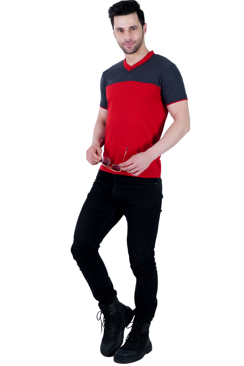 V Neck half sleeve T shirt - Image 3