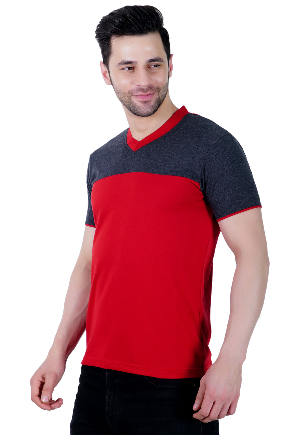 V Neck half sleeve T shirt - Image 4